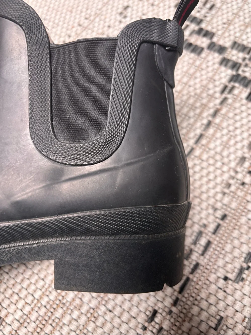 Tretorn Black Chelsea Rubber Ankle Booties